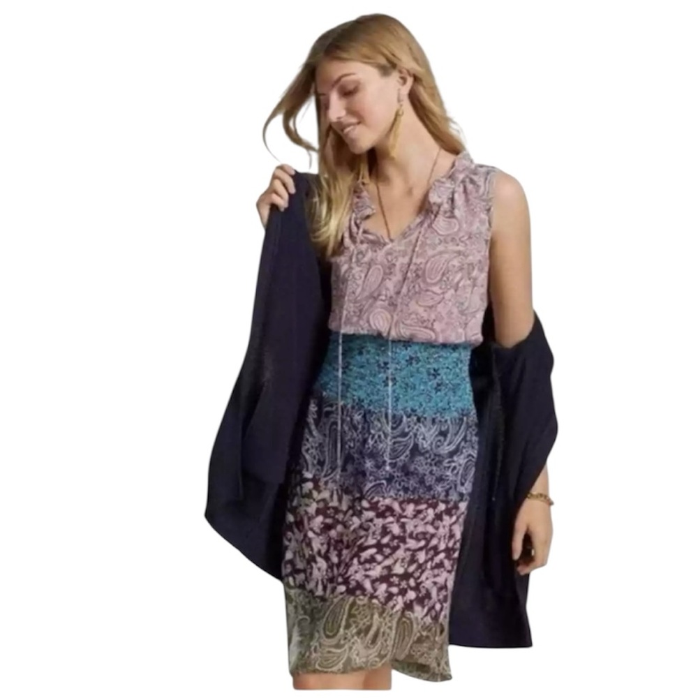 CAbi - Paisley Tiered Sleeveless Mini Dress